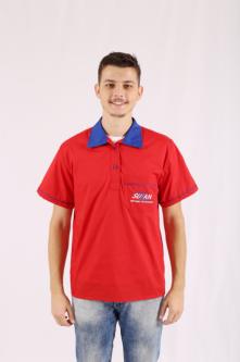 Camisa social tipo polo masculino